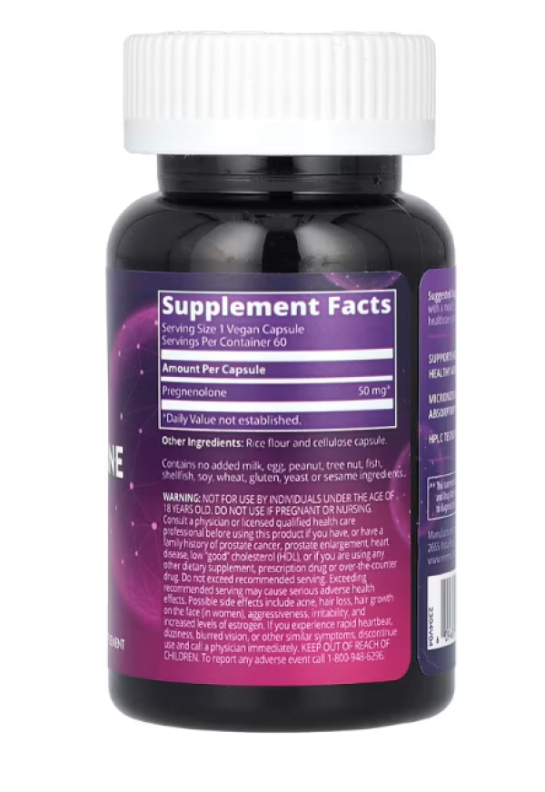 MRM, Pregnenolone, 50 mg, 60 Vegan Capsules