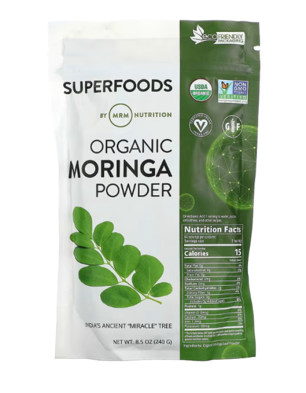 MRM, Raw Organic Moringa Powder, 8.5 oz (240 g)
