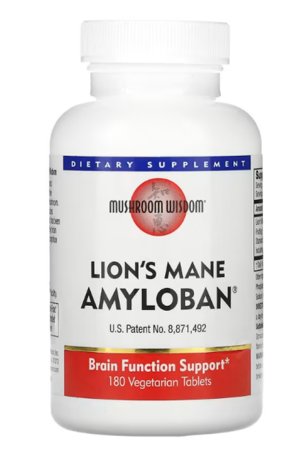 Mushroom Wisdom, Lion's Mane Amyloban , 180 Vegetarian Tablets