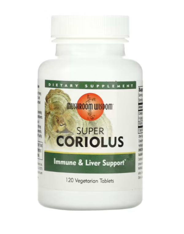 Mushroom Wisdom, Super Coriolus, 120 Vegetarian Tablets