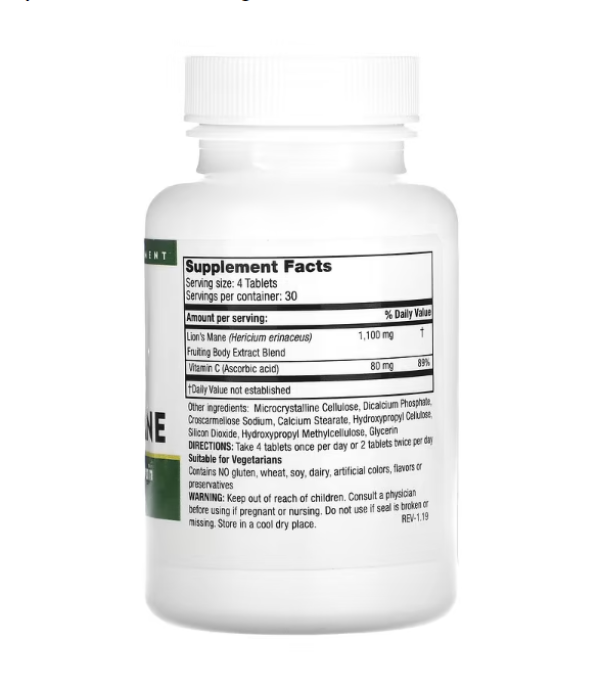 Mushroom Wisdom, Super Lion's Mane, 120 Vegetarian Tablets