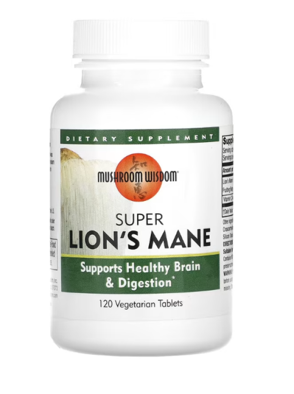 Mushroom Wisdom, Super Lion's Mane, 120 Vegetarian Tablets