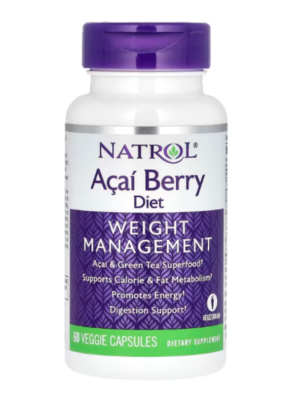 Natrol, Acai Berry Diet, Weight Management, 60 Veggie Capsules