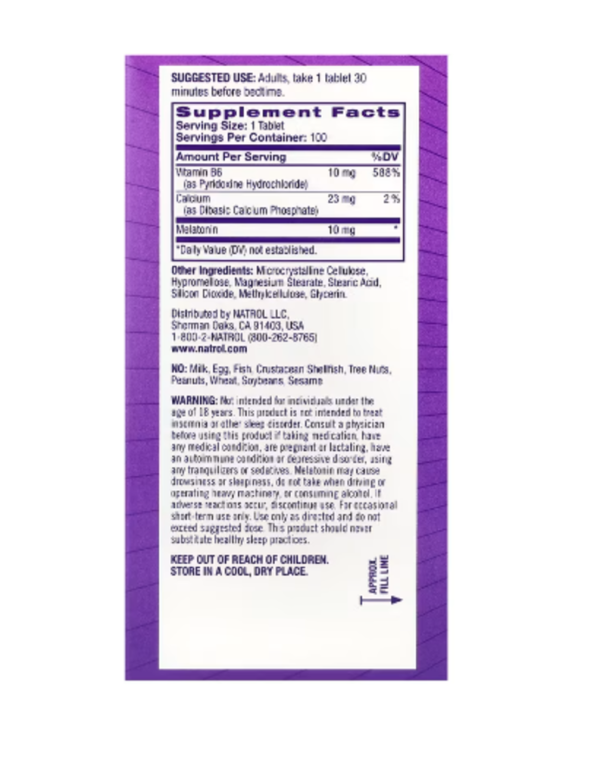 Natrol, Advanced Melatonin, Sleep, 10 mg, 100 Tablets