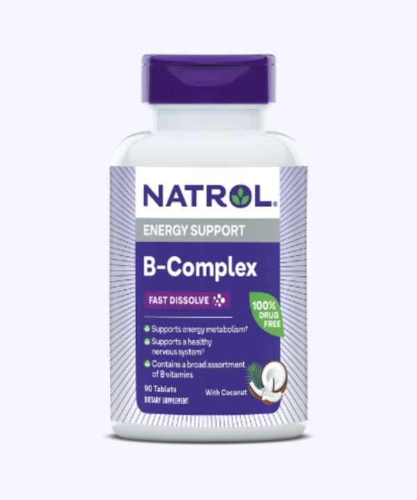 Natrol, B-Complex, Fast Dissolve, Coconut, 90 Tablets