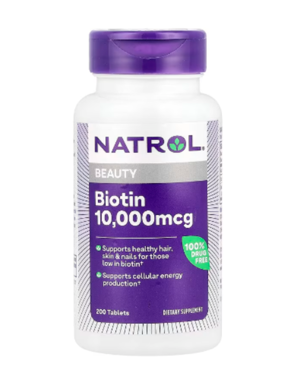 Natrol, Biotin, 10,000 mcg, 200 Tablets