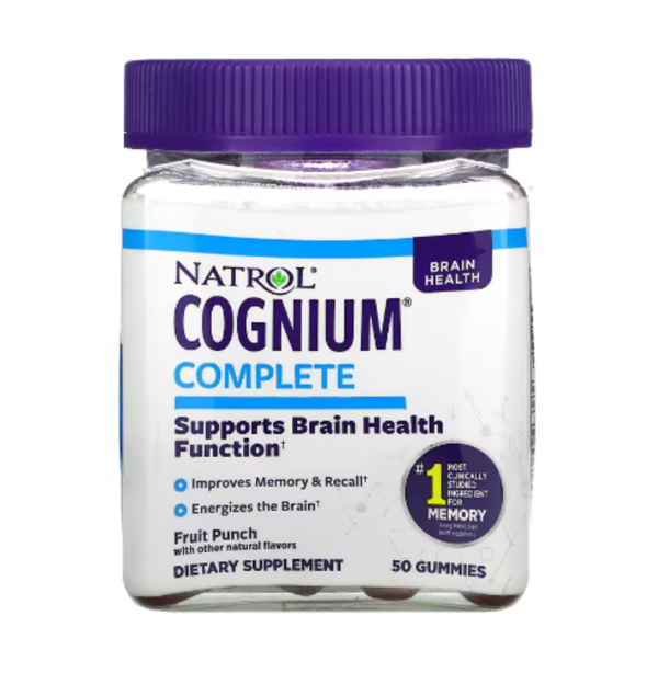 Natrol, Cognium Complete, Fruit Punch, 50 Gummies