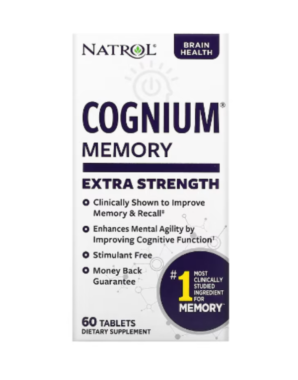 Natrol, Cognium Memory, Extra Strength, 200 mg, 60 Tablets