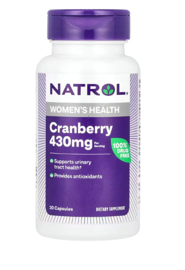 Natrol, Cranberry, 430 mg, 30 Capsules (215 mg per Capsule)