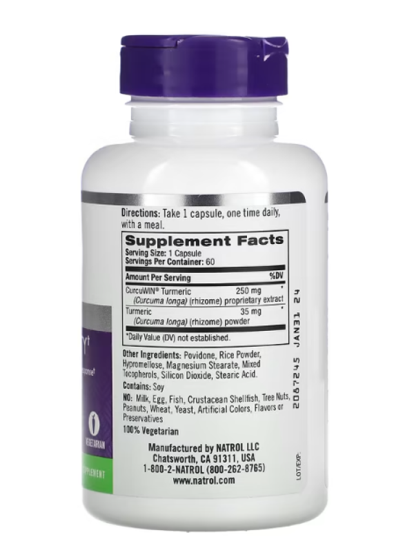 Natrol, Extra Strength Turmeric, Advanced, 60 Capsules