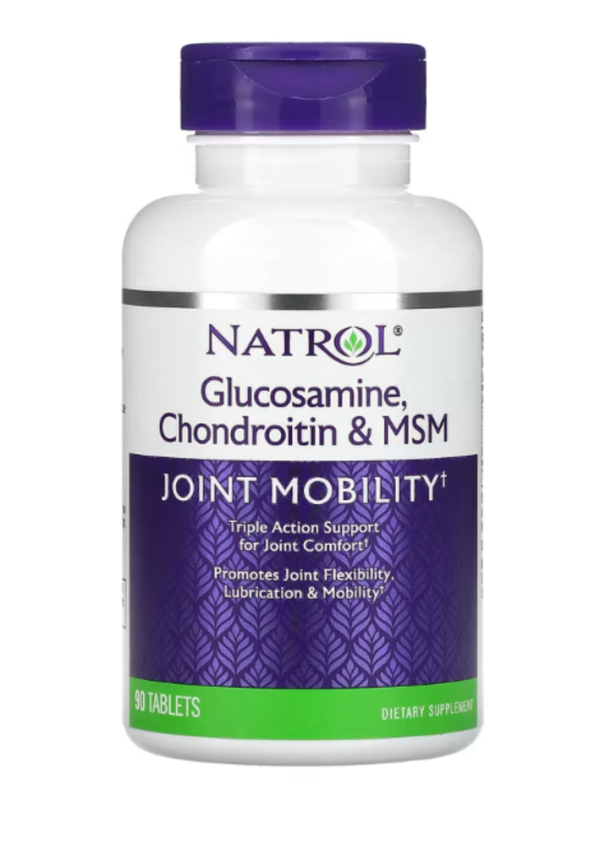 Natrol, Glucosamine, Chondroitin & MSM, 90 Tablets