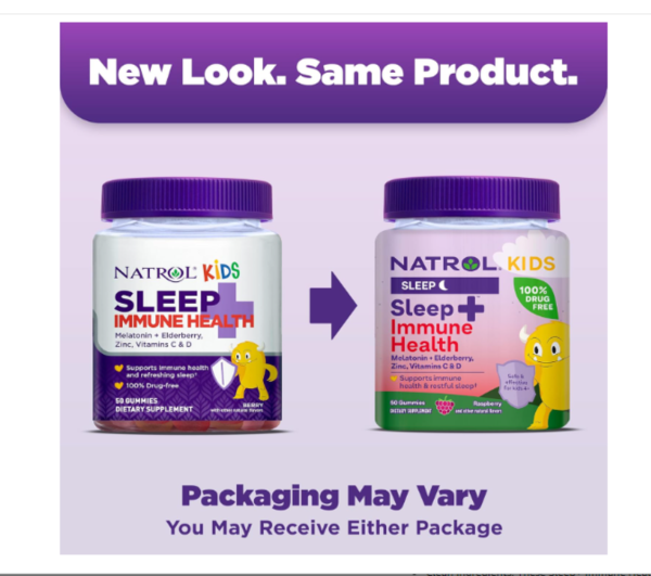 Natrol, Kids, Sleep + Immune Health, Berry, 50 Gummies