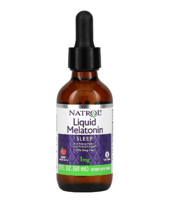 Natrol, Liquid Melatonin, Berry, 1 mg, 2 fl oz (60 ml)