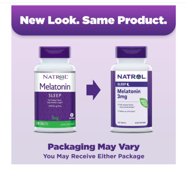 Natrol, Melatonin, 3 mg, 120 Tablets