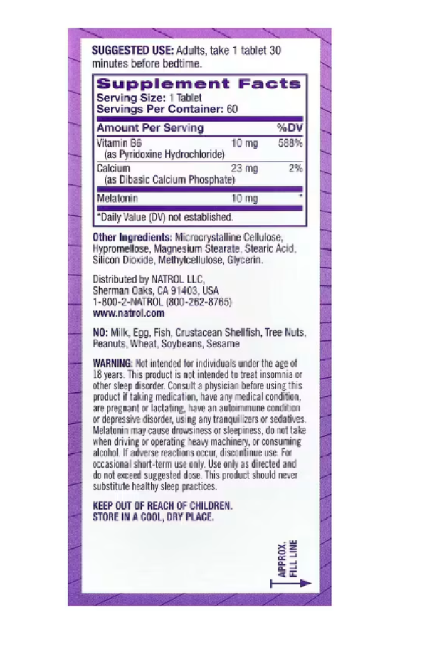 Natrol, Melatonin, Advanced Sleep, Time Release, 10 mg, 60 Tablets