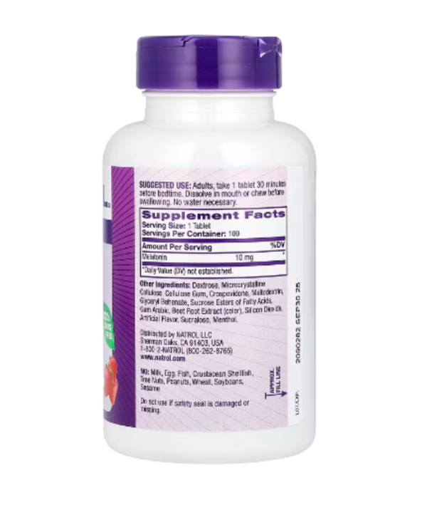 Natrol, Melatonin, Fast Dissolve, Strawberry, 10 mg, 100 Tablets
