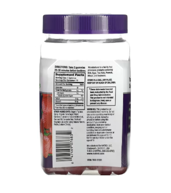 Natrol, Melatonin, Sleep, Strawberry, 10 mg, 140 Gummies (5 mg per Gummy)