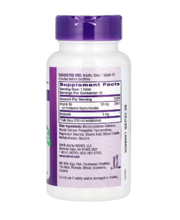 Natrol, Melatonin, Time Release, 1 mg, 90 Tablets