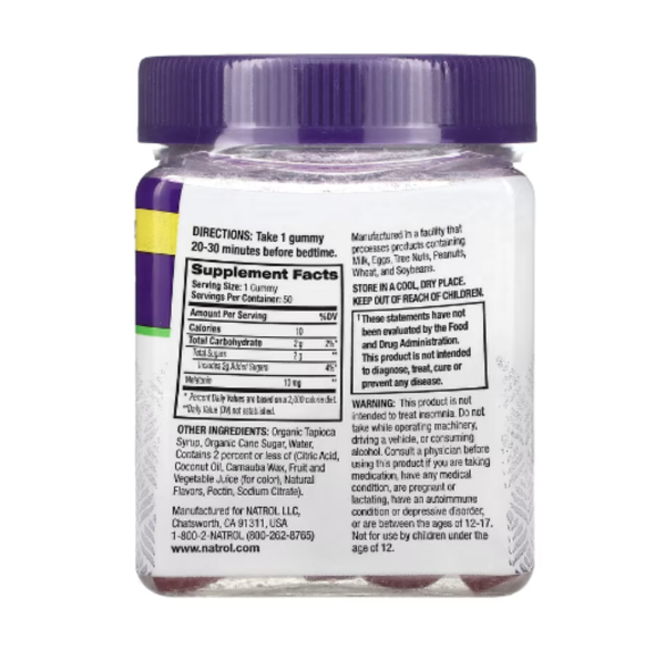 Natrol, MelatoninMax, Sleep, Blueberry, 10 mg, 50 Gummies