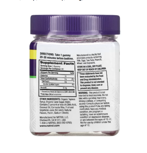 Natrol, MelatoninMax, Sleep, Blueberry, 10 mg, 80 Gummies