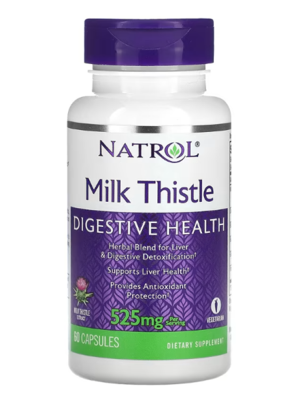 Natrol, Milk Thistle, 525 mg, 60 Capsules (262.5 mg per Capsule)
