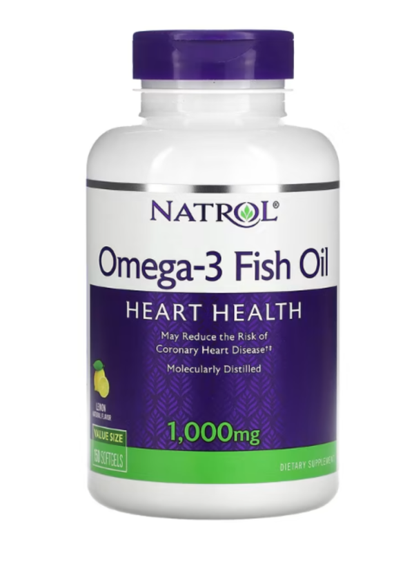 Natrol, Omega-3 Fish Oil, Lemon, 1,000 mg, 150 Softgels