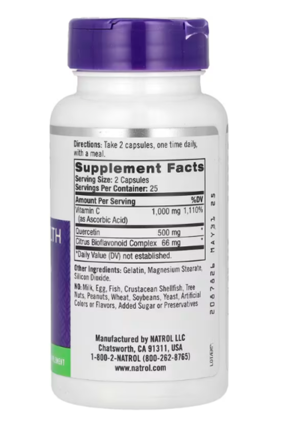 Natrol, Quercetin Complex, Immune Health, 50 Capsules