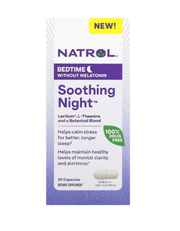 Natrol, Soothing Night, Bedtime without Melatonin, 30 Capsules