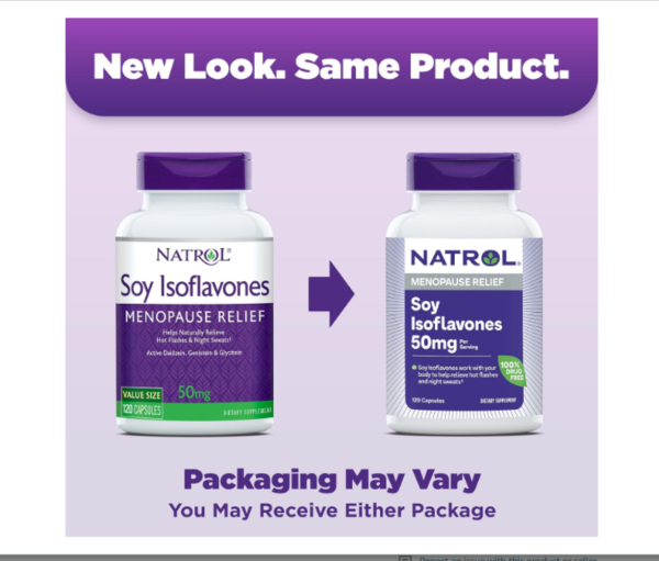 Natrol, Soy Isoflavones, 50 mg, 120 Capsules (10 mg per Capsule)