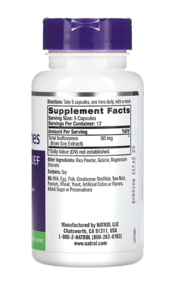 Natrol, Soy Isoflavones, 50 mg, 60 Capsules (10 mg per Capsule)