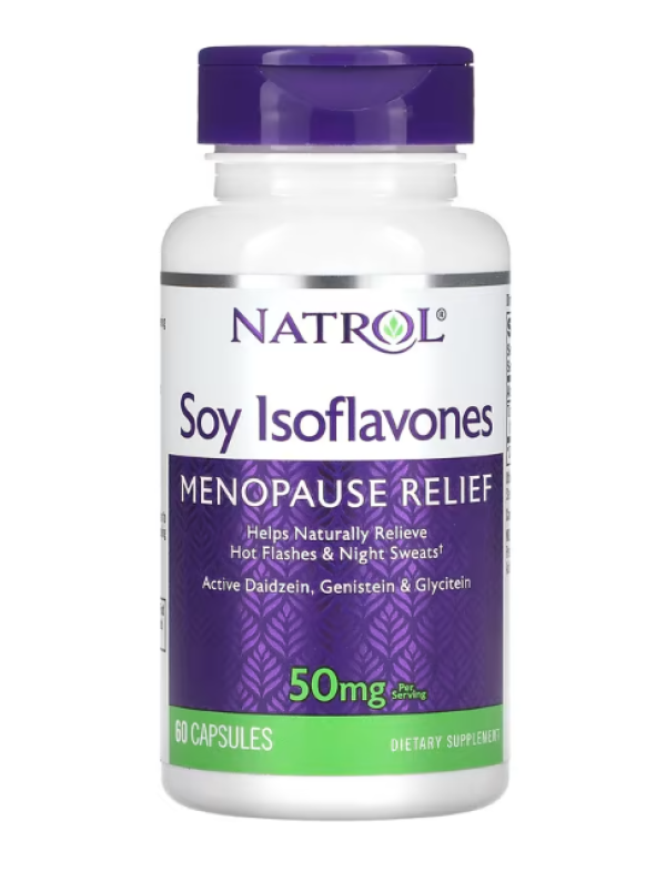 Natrol, Soy Isoflavones, 50 mg, 60 Capsules (10 mg per Capsule)