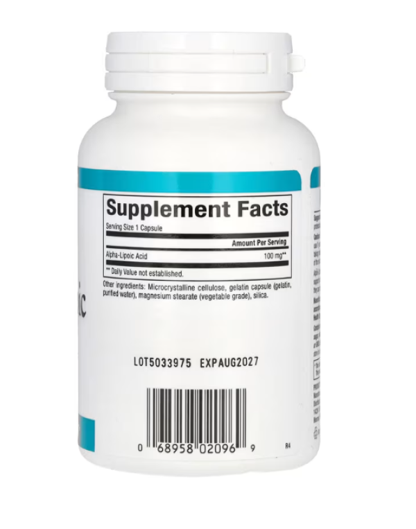 Natural Factors, Alpha-Lipoic Acid, 100 mg, 120 Capsules