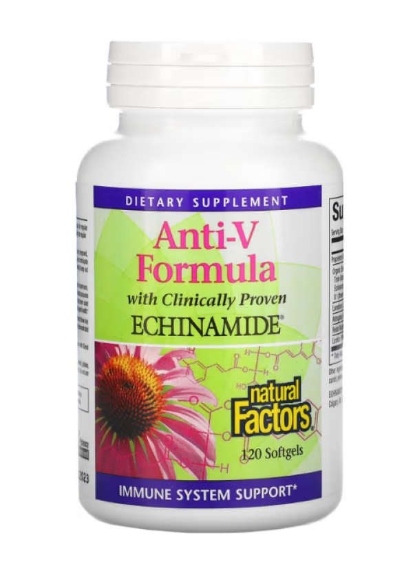 Natural Factors, Anti-V Formula, with Clinically Proven Echinamide, 120 Softgels