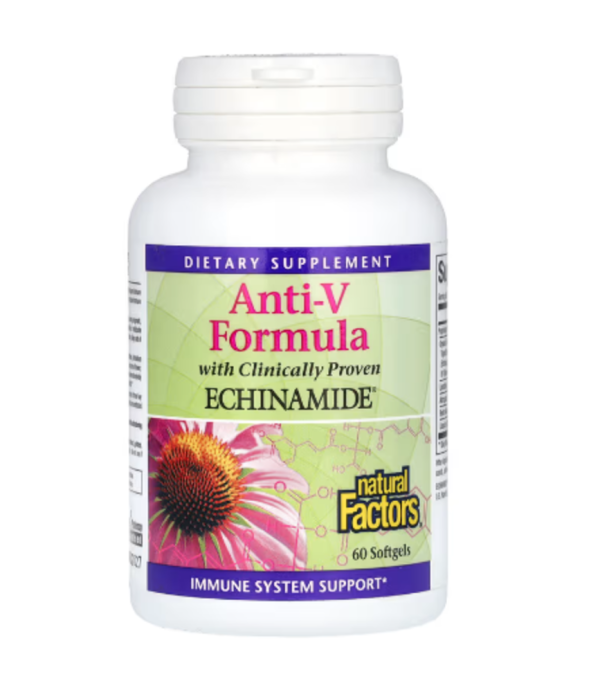 Natural Factors, Anti-V Formula, with Clinically Proven Echinamide, 60 Softgels