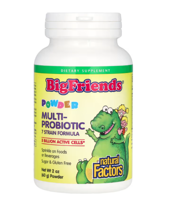 Natural Factors, BigFriends, Multi-Probiotic Powder, 3 Billion, 2 oz (60 g)