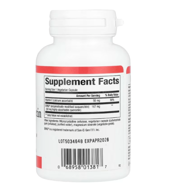 Natural Factors, Bioactive Quercetin EMIQ, 50 mg, 60 Vegetarian Capsule