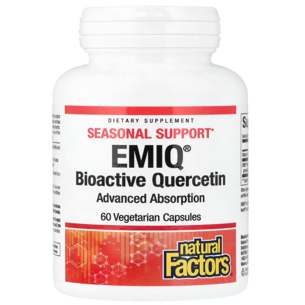 Natural Factors, Bioactive Quercetin EMIQ, 50 mg, 60 Vegetarian Capsule