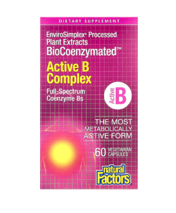 Natural Factors, BioCoenzymated, Active B Complex, 60 Vegetarian Capsules