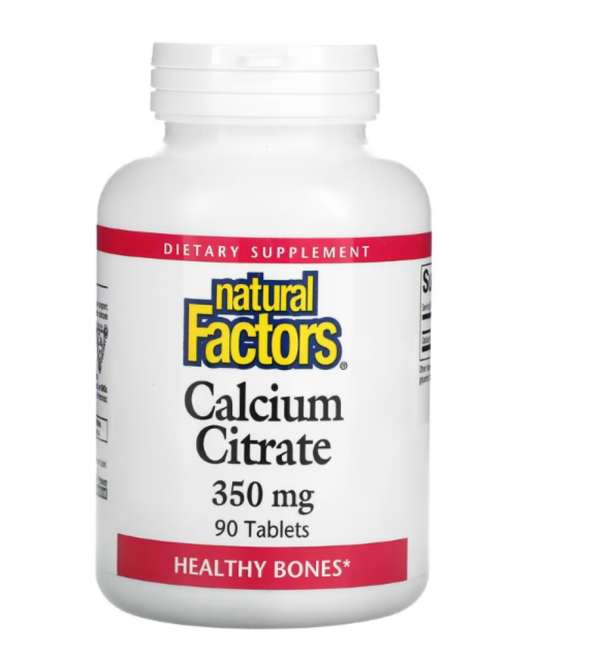 Natural Factors, Calcium Citrate, 350 mg, 90 Tablets