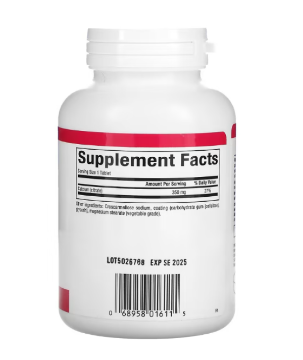 Natural Factors, Calcium Citrate, 350 mg, 90 Tablets