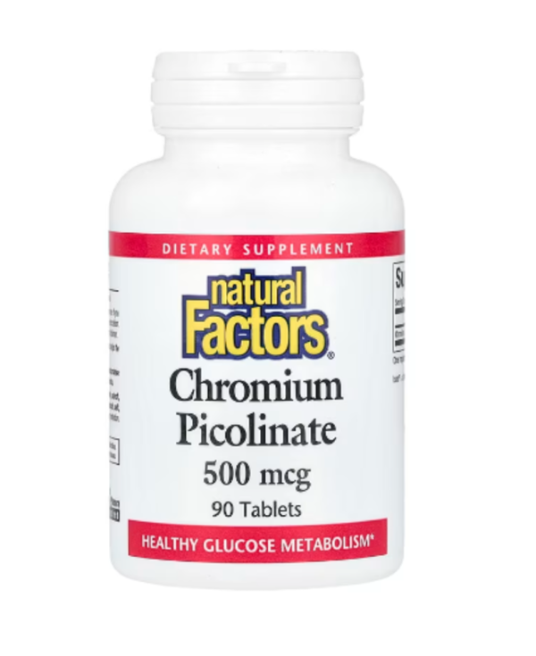 Natural Factors, Chromium Picolinate, 500 mcg, 90 Tablets