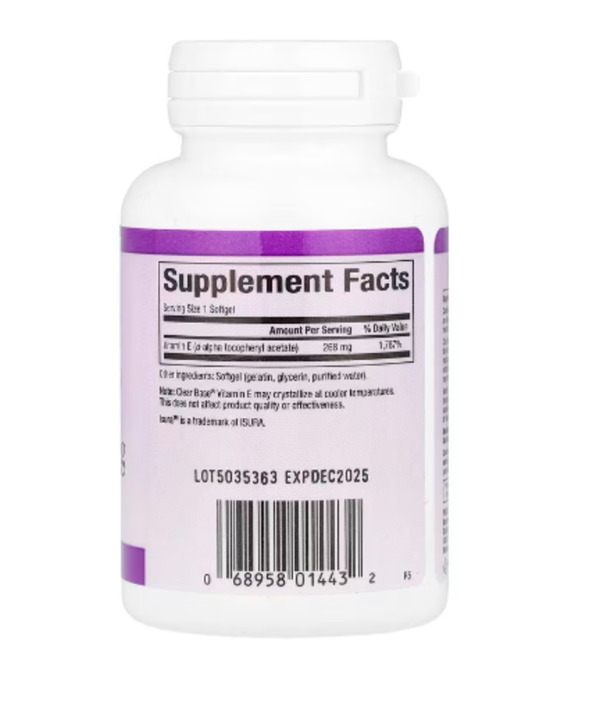 Natural Factors, Clear Base® Vitamin E, 268 mg (400 IU), 60 Softgels
