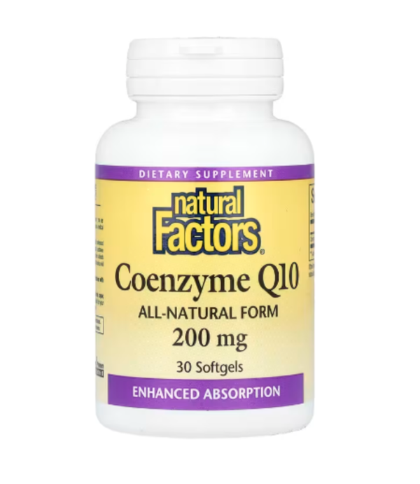 Natural Factors, Coenzyme Q10, 200 mg, 30 Softgels