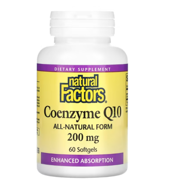 Natural Factors, Coenzyme Q10, 200 mg, 60 Softgels