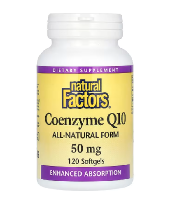 Natural Factors, Coenzyme Q10, 50 mg, 120 Softgels