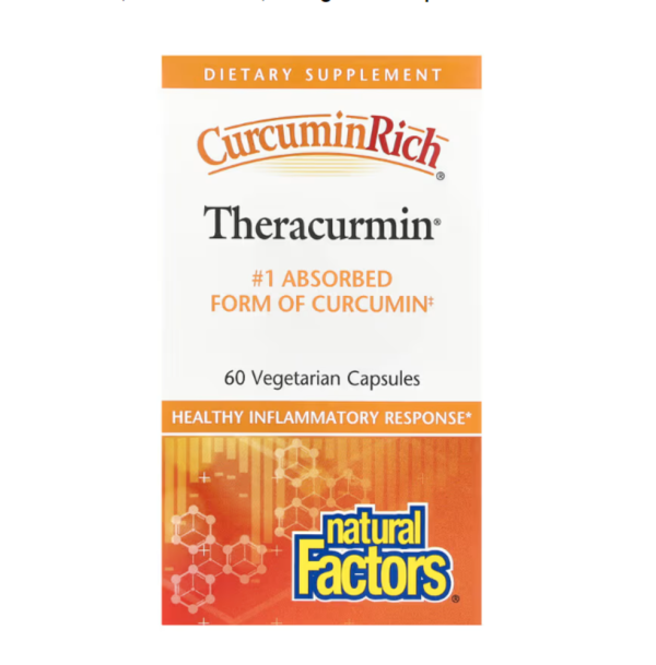 Natural Factors, CurcuminRich, Theracurmin, 60 Vegetarian Capsules