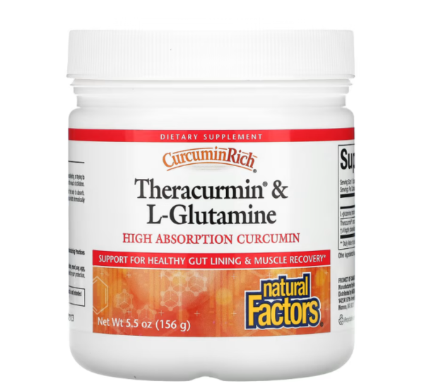 Natural Factors, CurcuminRich, Theracurmin & L-Glutamine, 5.5 oz (156 g)
