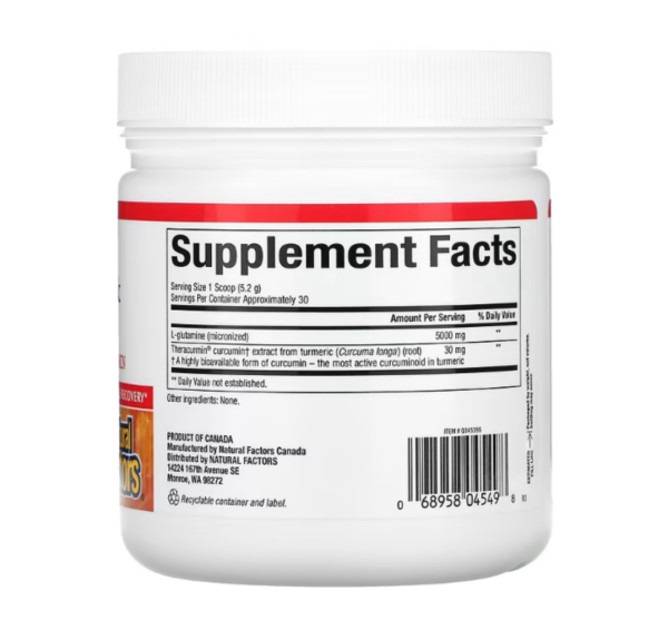 Natural Factors, CurcuminRich, Theracurmin & L-Glutamine, 5.5 oz (156 g)