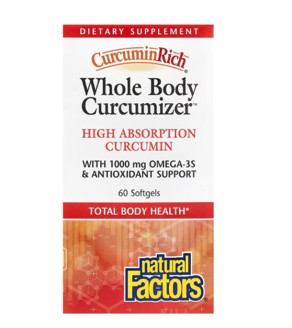 Natural Factors, CurcuminRich, Whole Body Curcumizer, 60 Softgels