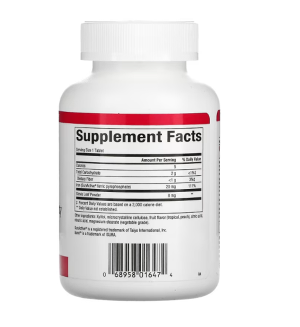 Natural Factors, Easy Iron, 20 mg, 60 Chewable Tablets